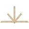 Ekena Millwork Kennewick Rough Sawn Timber Gable Bracket, Douglas Fir, 108"W x 63"H x 4"D x 6"F, 14/12 Pitch GBW108X63X0406KEN00RDF - alternate 1